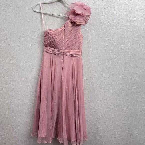 NWT $500 MAC DUGGAL 70173 PINK ONE SHOULDER MIDI DRESS Size 6 - Picture 7 of 14